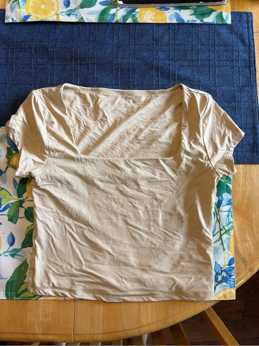 Ardene Beige Square Neck Crop Top